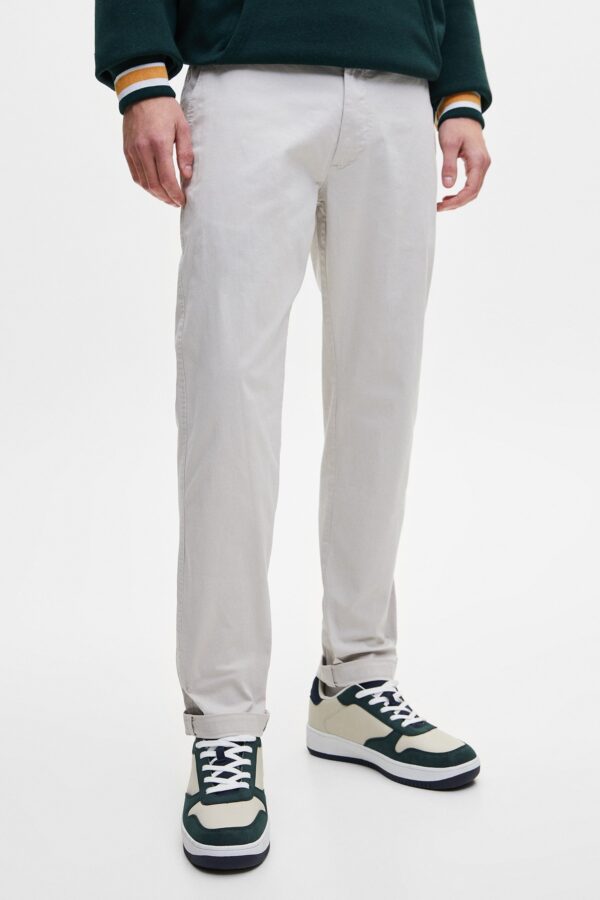 Basic Slim Fit Chinos Trousers - Image 3